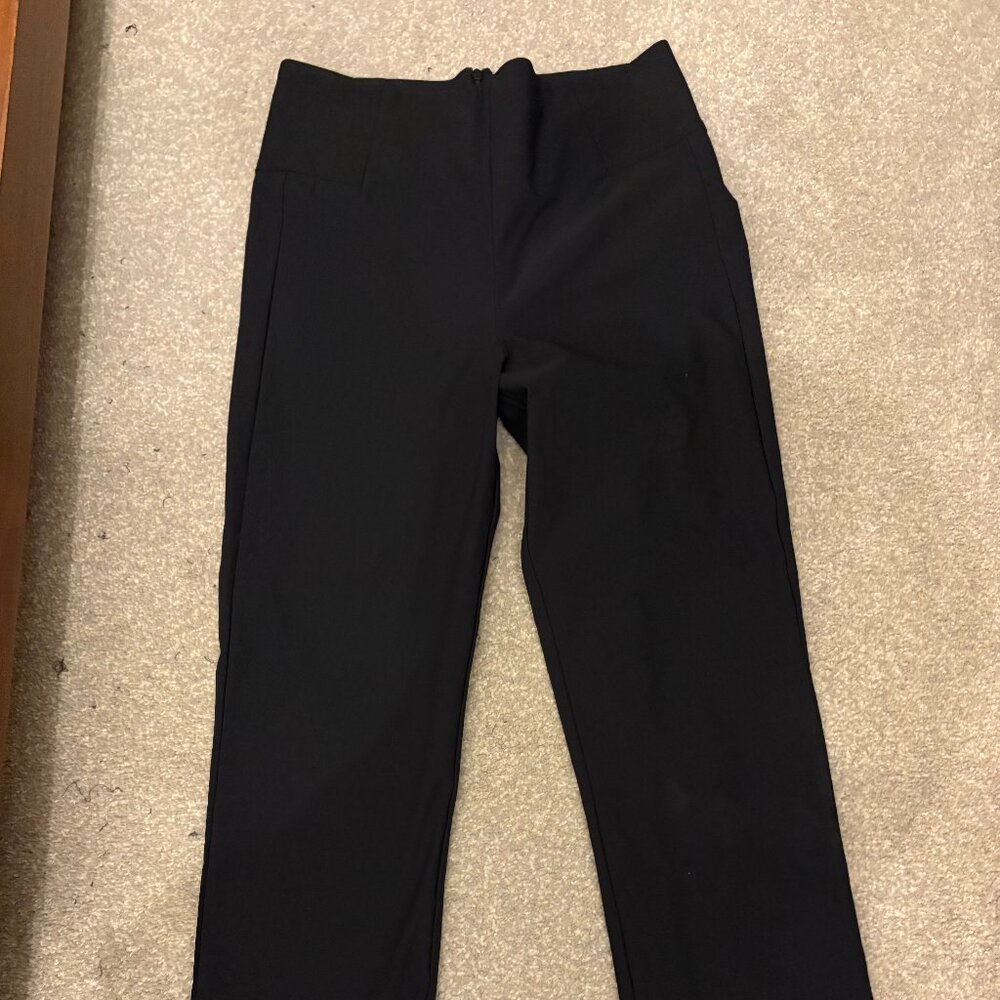 Athleta Straight Pants Split Front Ankle SZ 8